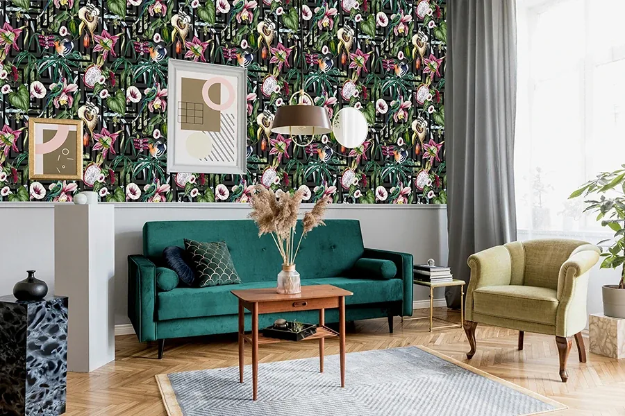 Brewster Home Fashions Lucretia Multicolor Tropical Wallpaper - SKU AH922805
