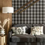Brewster Home Fashions Lumberjack Black Wallpaper - SKU 4142-72622