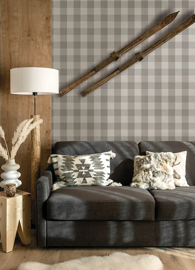 Brewster Home Fashions Lumberjack Grey Wallpaper - SKU 4142-72623