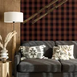 Brewster Home Fashions Lumberjack Maroon Wallpaper - SKU 4142-72621