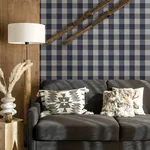 Brewster Home Fashions Lumberjack Navy Wallpaper - SKU 4142-72620