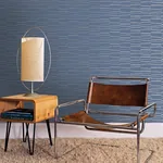 Brewster Home Fashions Luminescence Blue Abstract Stripe Wallpaper - SKU 2927-10604
