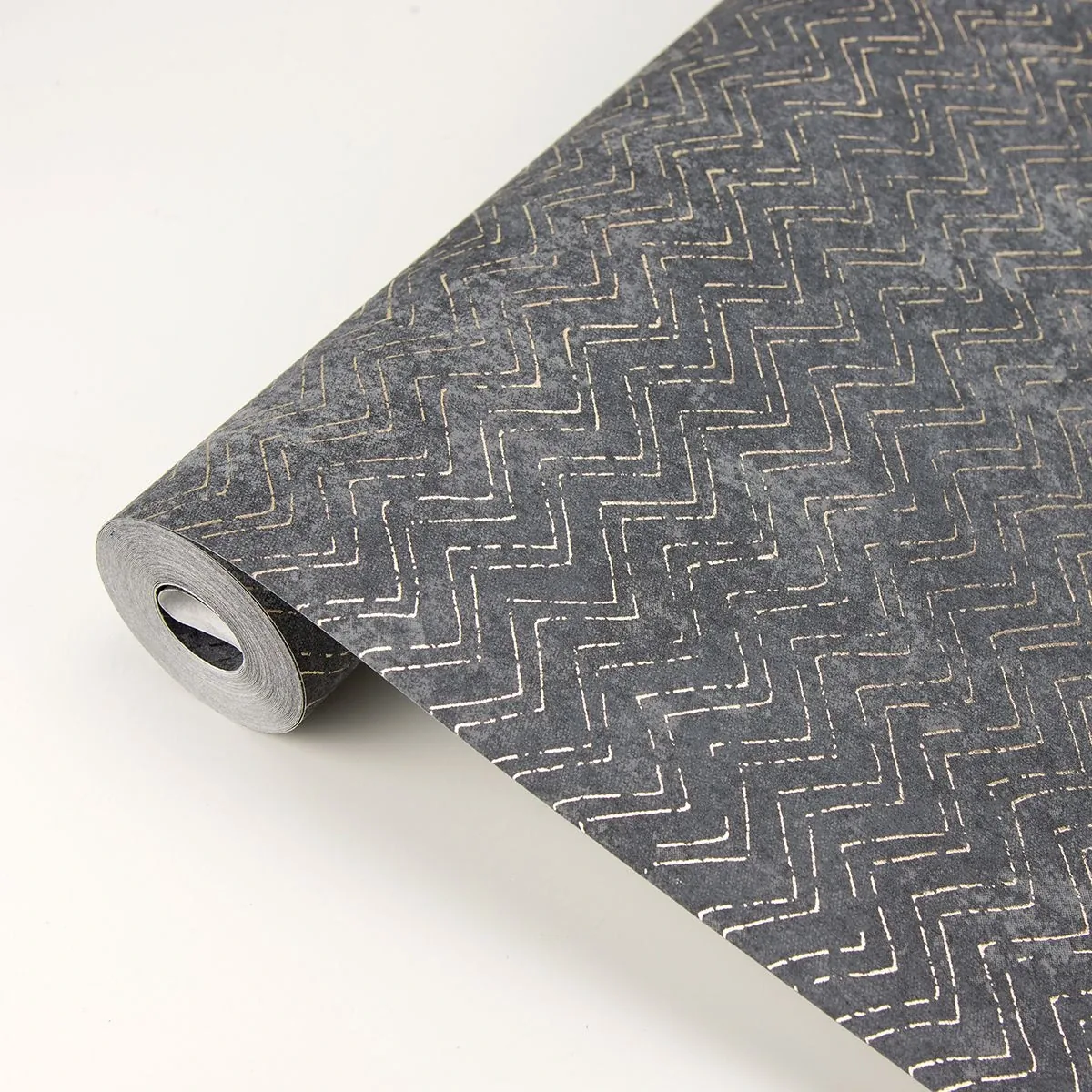 Brewster Home Fashions Luna Charcoal Distressed Chevron Wallpaper | Wallpaper Twins Brewster Home Fashions Luna Charcoal Distressed Chevron Wallpaper - SKU 2927-00601