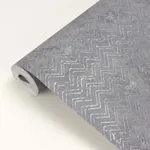 Brewster Home Fashions Luna Pewter Distressed Chevron Wallpaper | Wallpaper Twins Brewster Home Fashions Luna Pewter Distressed Chevron Wallpaper - SKU 2927-00602