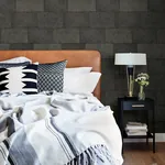 Brewster Home Fashions Lyell Charcoal Stone Wallpaper - SKU 4082-382016