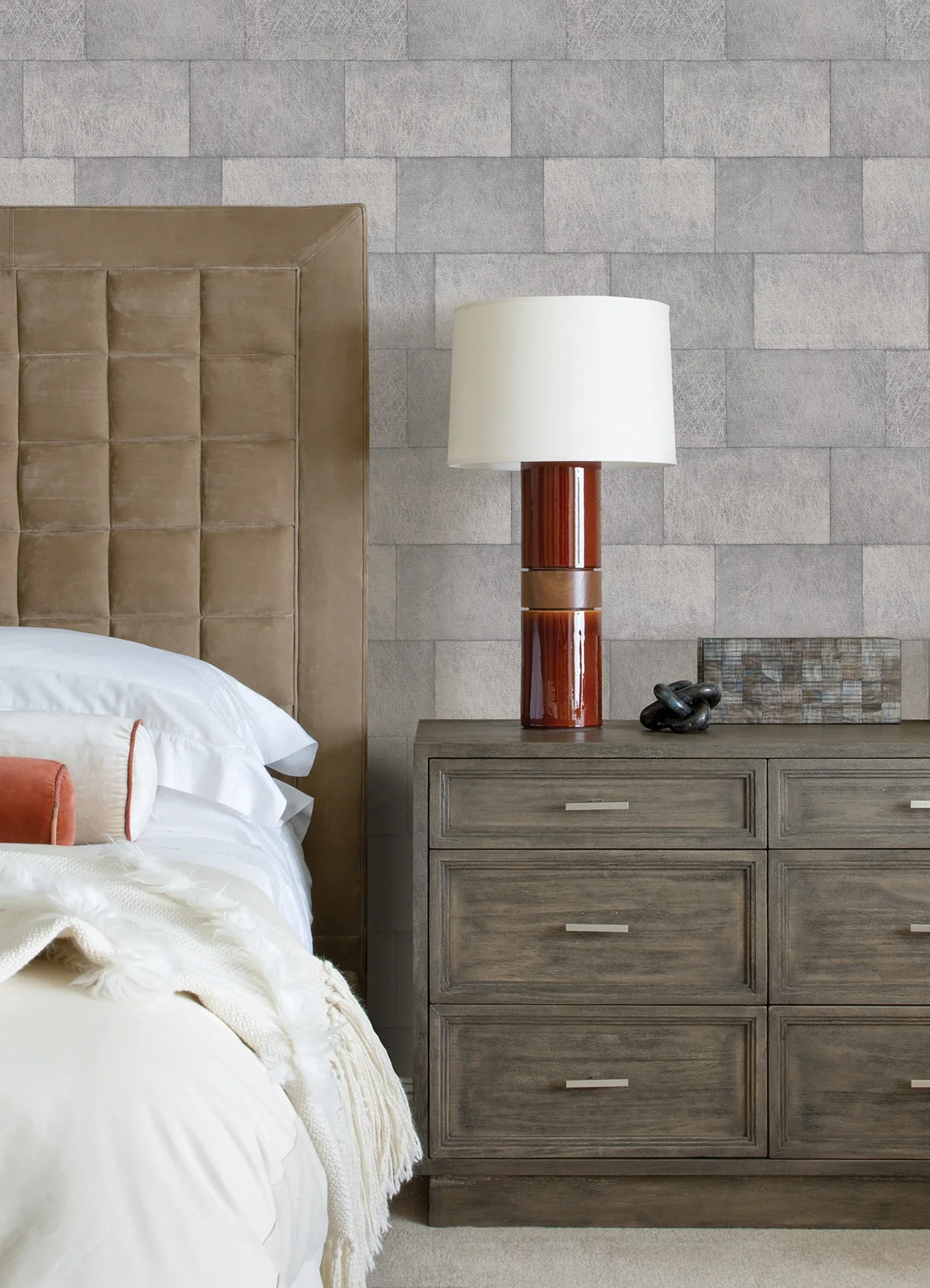 Brewster Home Fashions Lyell Light Grey Stone Wallpaper | Wallpaper Twins Brewster Home Fashions Lyell Light Grey Stone Wallpaper - SKU 4082-382011