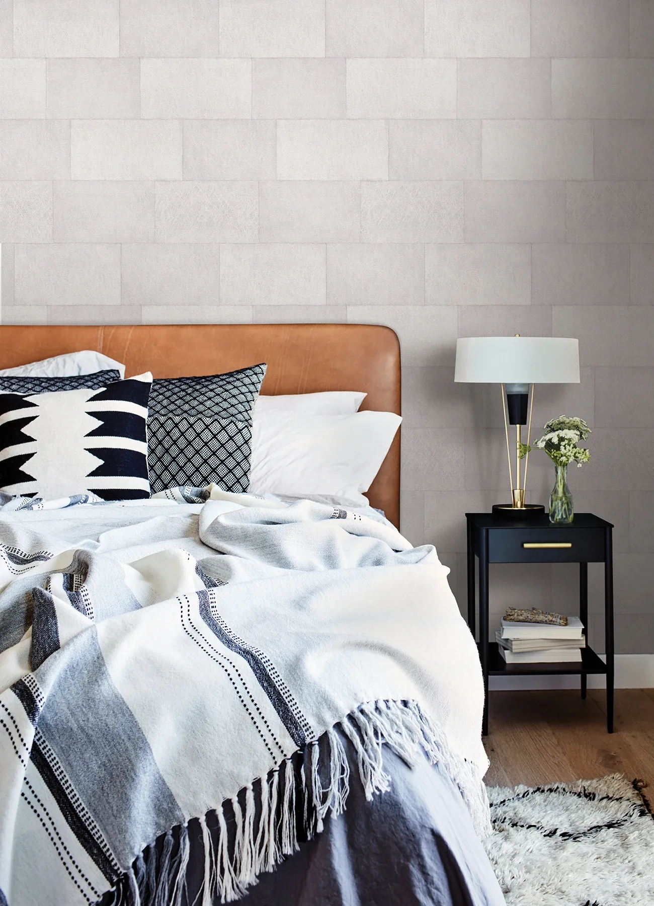 Brewster Home Fashions Lyell White Stone Wallpaper - SKU 4082-382012