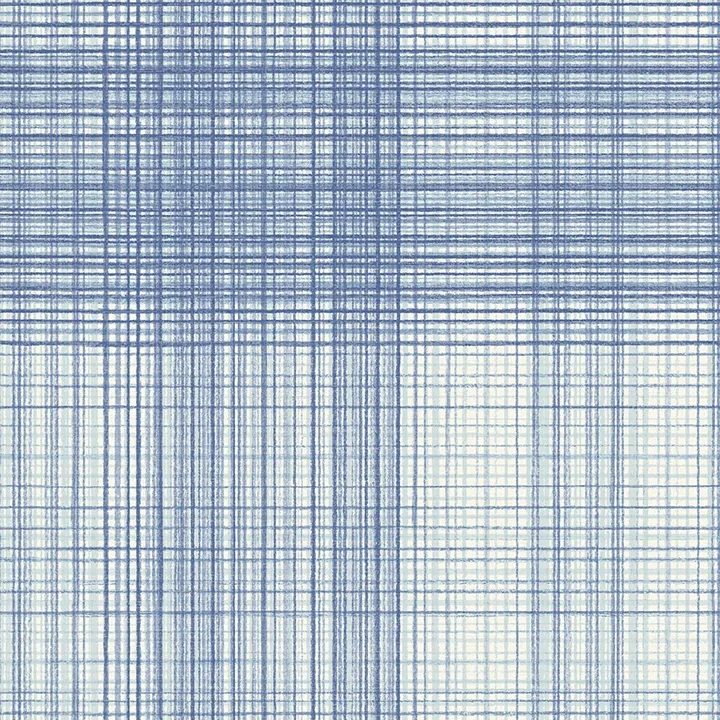 4071-71043 | Madras Blue Plaid Wallpaper