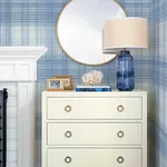 Brewster Home Fashions Madras Blue Plaid Wallpaper - SKU 4071-71043