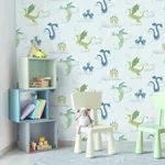 Brewster Home Fashions Magical Dragons Blue Fantastical Wallpaper | Wallpaper Twins Brewster Home Fashions Magical Dragons Blue Fantastical Wallpaper - SKU 4203-27550