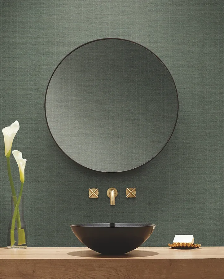 Brewster Home Fashions Magnitude Dark Green Chevron Wallpaper | Wallpaper Twins Brewster Home Fashions Magnitude Dark Green Chevron Wallpaper - SKU 4178-4442