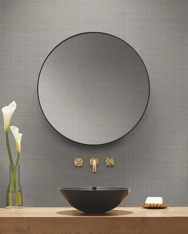 Brewster Home Fashions Magnitude Pewter Chevron Wallpaper - SKU 4178-4440
