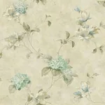 Brewster Home Fashions Magnolia Hydrangea Green Trail Wallpaper - SKU CCB76305