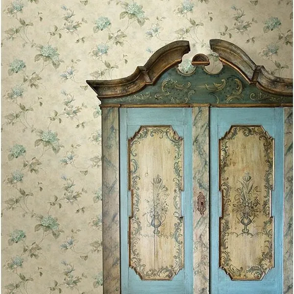 Brewster Home Fashions Magnolia Hydrangea Green Trail Wallpaper - SKU CCB76305