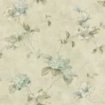 Brewster Home Fashions Magnolia Teal Hydrangea Trail Wallpaper | Wallpaper Twins Brewster Home Fashions Magnolia Teal Hydrangea Trail Wallpaper - SKU 3123-76305