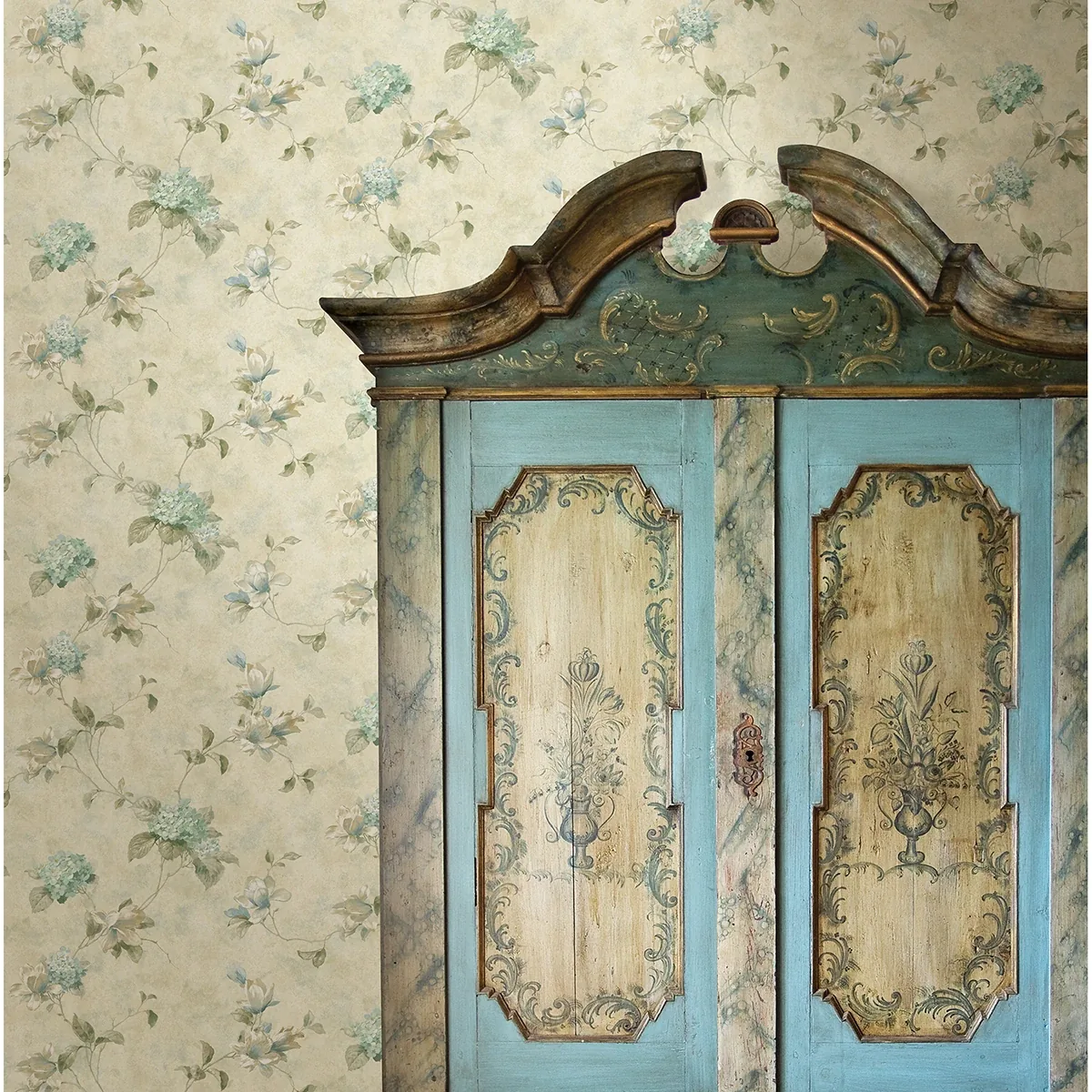 Brewster Home Fashions Magnolia Teal Hydrangea Trail Wallpaper | Wallpaper Twins Brewster Home Fashions Magnolia Teal Hydrangea Trail Wallpaper - SKU 3123-76305