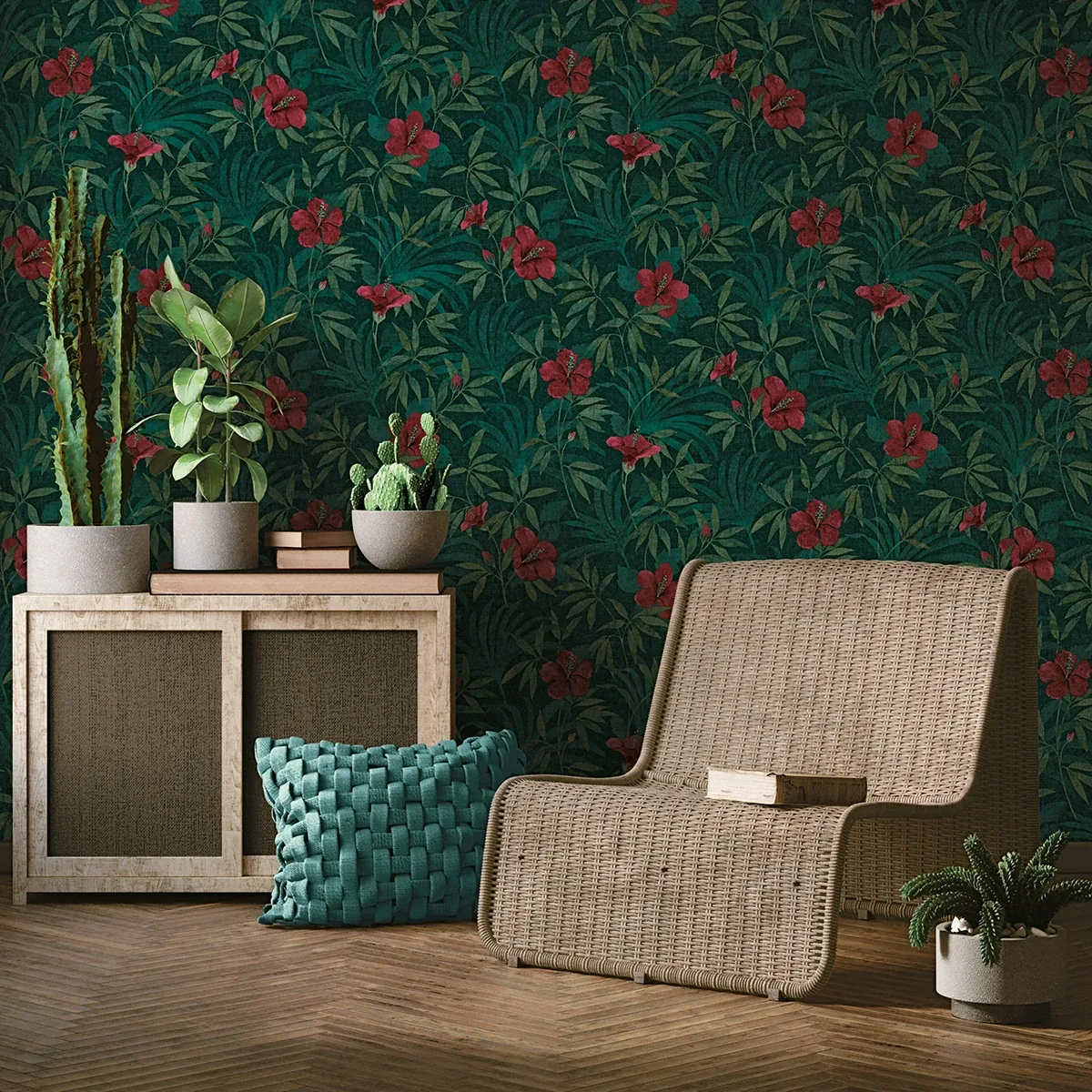 Brewster Home Fashions Malecon Green Floral Wallpaper | Wallpaper Twins Brewster Home Fashions Malecon Green Floral Wallpaper - SKU 4044-38028-1