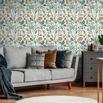 Brewster Home Fashions Mallory Blue Vivid Floral Wallpaper | Wallpaper Twins Brewster Home Fashions Mallory Blue Vivid Floral Wallpaper - SKU AH100381AH