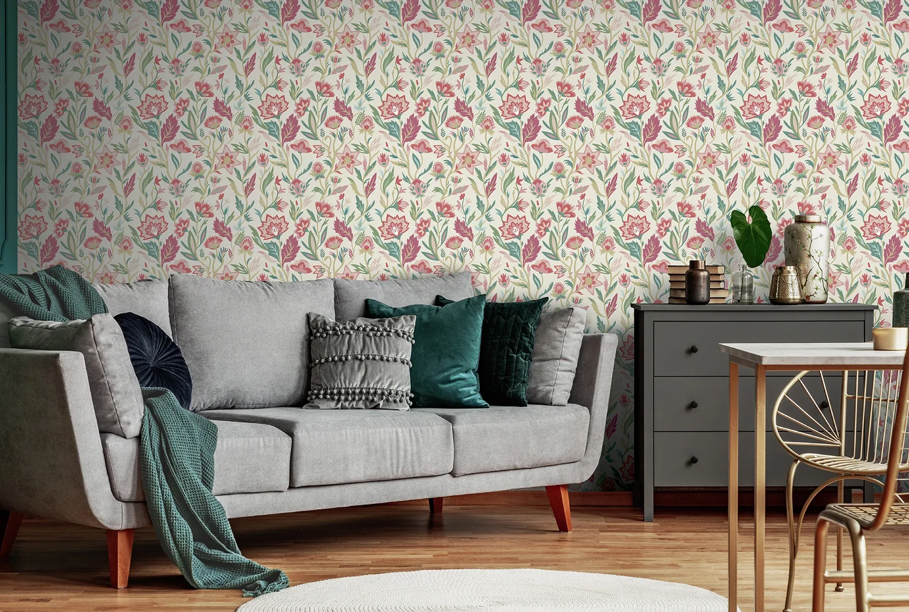 Brewster Home Fashions Mallory Pink Vivid Floral Wallpaper | Wallpaper Twins Brewster Home Fashions Mallory Pink Vivid Floral Wallpaper - SKU AH100382AH