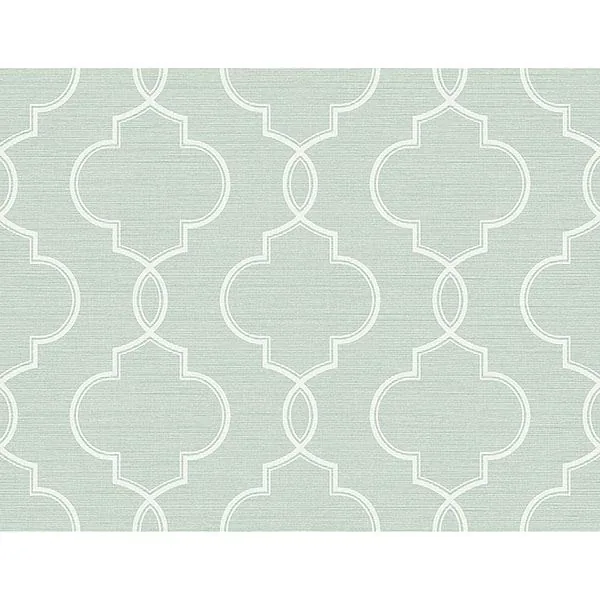 Brewster Home Fashions Malo Aqua Sisal Ogee Wallpaper - SKU 2765-BW40502