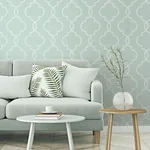 Brewster Home Fashions Malo Aqua Sisal Ogee Wallpaper - SKU 2765-BW40502