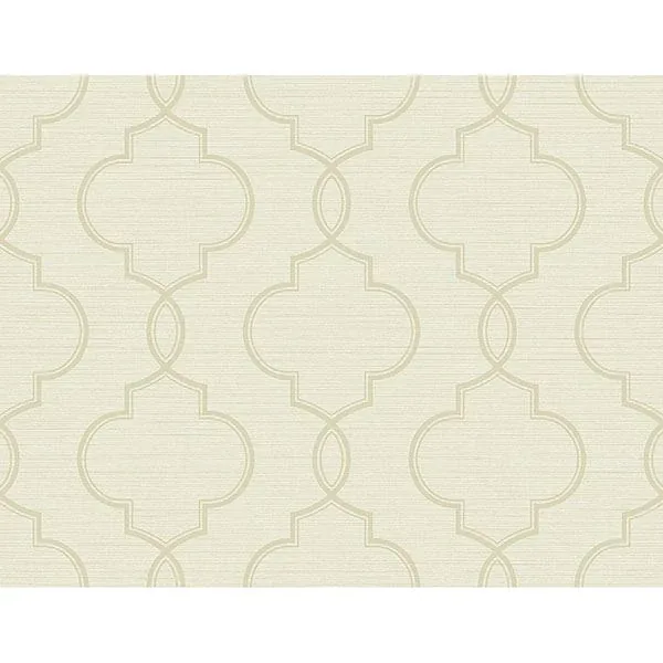 2765-BW40505 | Malo Cream Sisal Ogee Wallpaper