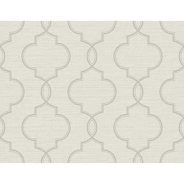 2765-BW40508 | Malo Light Grey Sisal Ogee Wallpaper