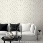 Brewster Home Fashions Malo Light Grey Sisal Ogee Wallpaper | Wallpaper Twins Brewster Home Fashions Malo Light Grey Sisal Ogee Wallpaper - SKU 2765-BW40508