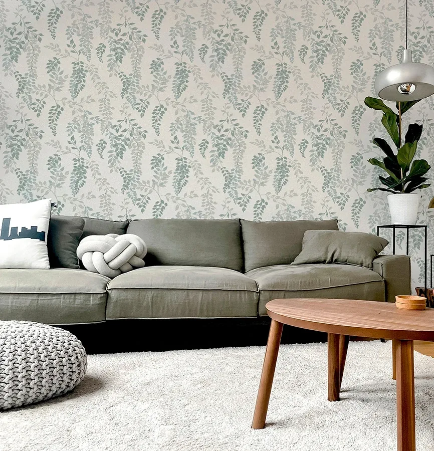 Brewster Home Fashions Manami Green Wisteria Wallpaper | Wallpaper Twins Brewster Home Fashions Manami Green Wisteria Wallpaper - SKU AH907005