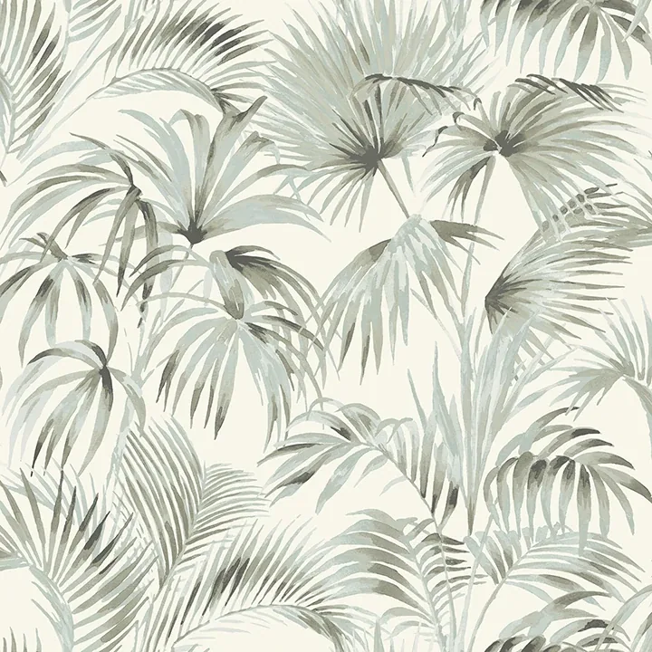 4071-71015 | Manaus Aqua Palm Frond Wallpaper