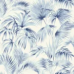 Brewster Home Fashions Manaus Blue Palm Frond Wallpaper - SKU 4071-71016