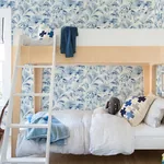 Brewster Home Fashions Manaus Blue Palm Frond Wallpaper - SKU 4071-71016