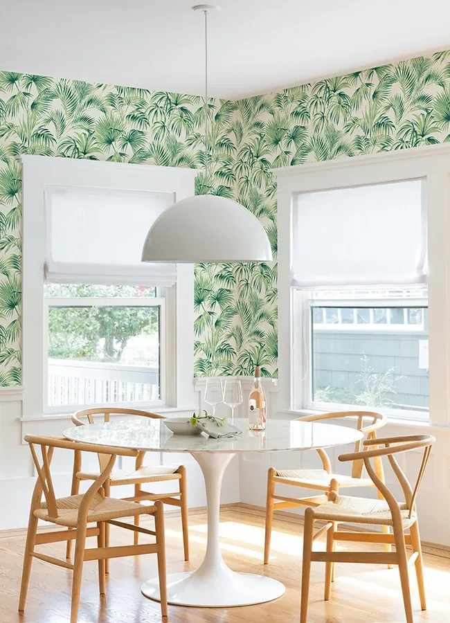 Brewster Home Fashions Manaus Green Palm Frond Wallpaper - SKU 4071-71014