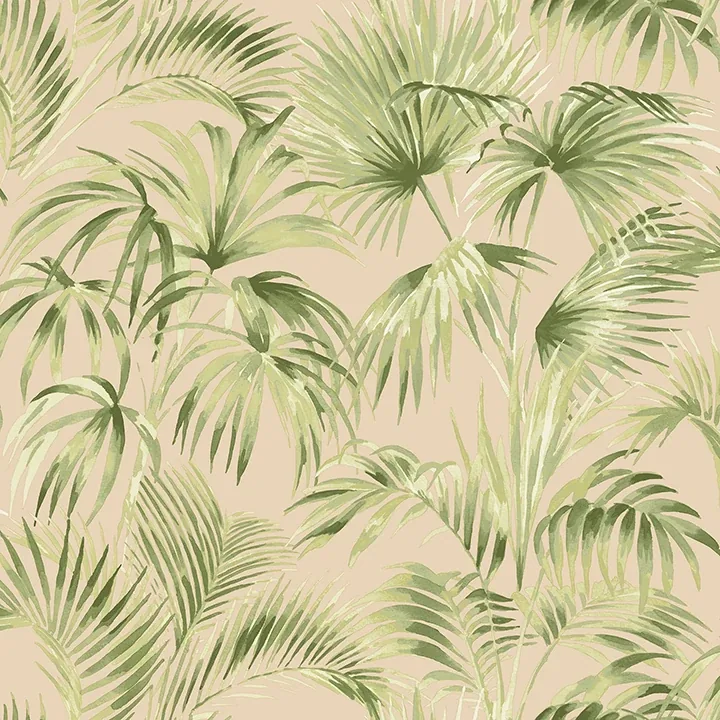 Brewster Home Fashions Manaus Peach Palm Frond Wallpaper - SKU 4071-71017
