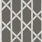 Brewster Home Fashions Mandara Charcoal Trellis Wallpaper - SKU 2671-22421