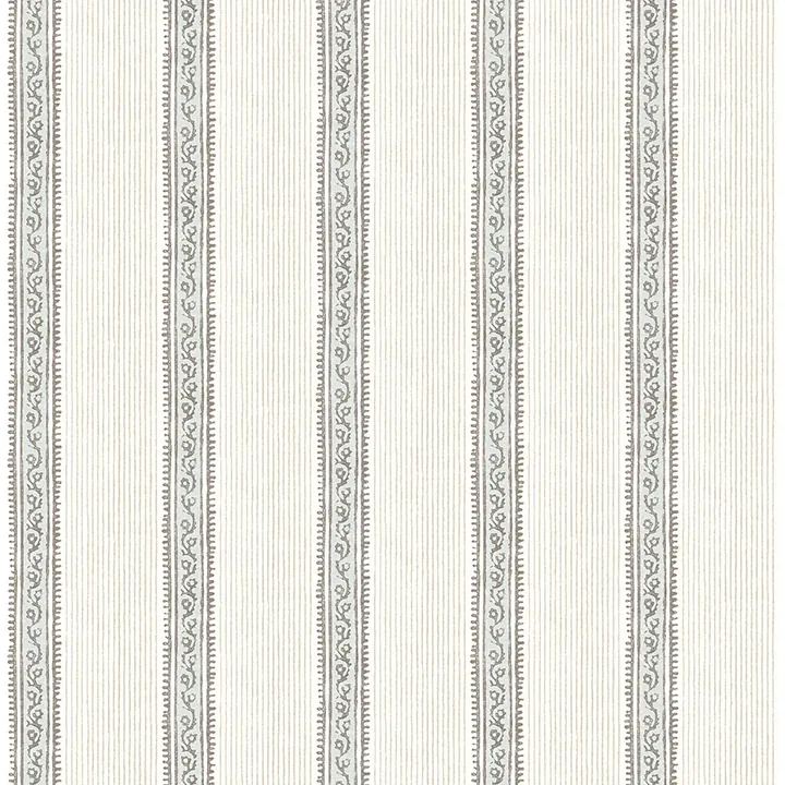 Brewster Home Fashions Mandevilla Aqua Vine Stripe Wallpaper - SKU 4148-27427