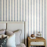 Brewster Home Fashions Mandevilla Blue Vine Stripe Wallpaper | Wallpaper Twins Brewster Home Fashions Mandevilla Blue Vine Stripe Wallpaper - SKU 4148-27428