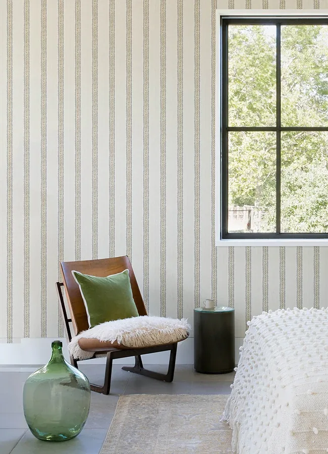 Brewster Home Fashions Mandevilla Honey Vine Stripe Wallpaper | Wallpaper Twins Brewster Home Fashions Mandevilla Honey Vine Stripe Wallpaper - SKU 4148-27430