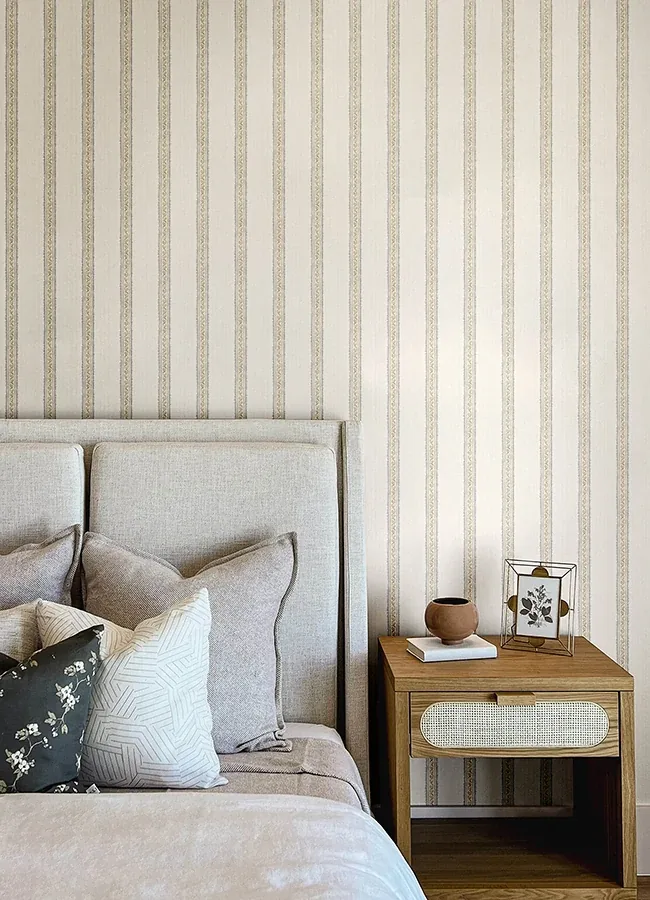 Brewster Home Fashions Mandevilla Honey Vine Stripe Wallpaper | Wallpaper Twins Brewster Home Fashions Mandevilla Honey Vine Stripe Wallpaper - SKU 4148-27430