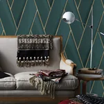 Brewster Home Fashions Manfred Teal Modern Herringbone Wallpaper - SKU 4041-34804