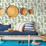 Brewster Home Fashions Mangrove Green Botanical Wallpaper | Wallpaper Twins Brewster Home Fashions Mangrove Green Botanical Wallpaper - SKU 3120-13621