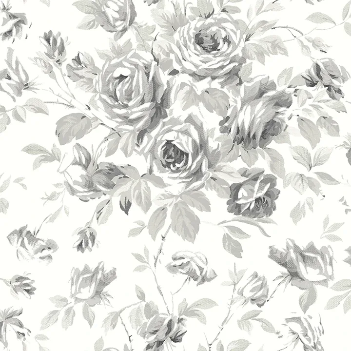 4072-70026 | Manon Charcoal Rose Stitch Wallpaper