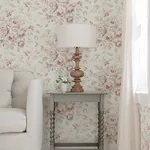 Brewster Home Fashions Manon Pink Rose Stitch Wallpaper | Wallpaper Twins Brewster Home Fashions Manon Pink Rose Stitch Wallpaper - SKU 4072-70024