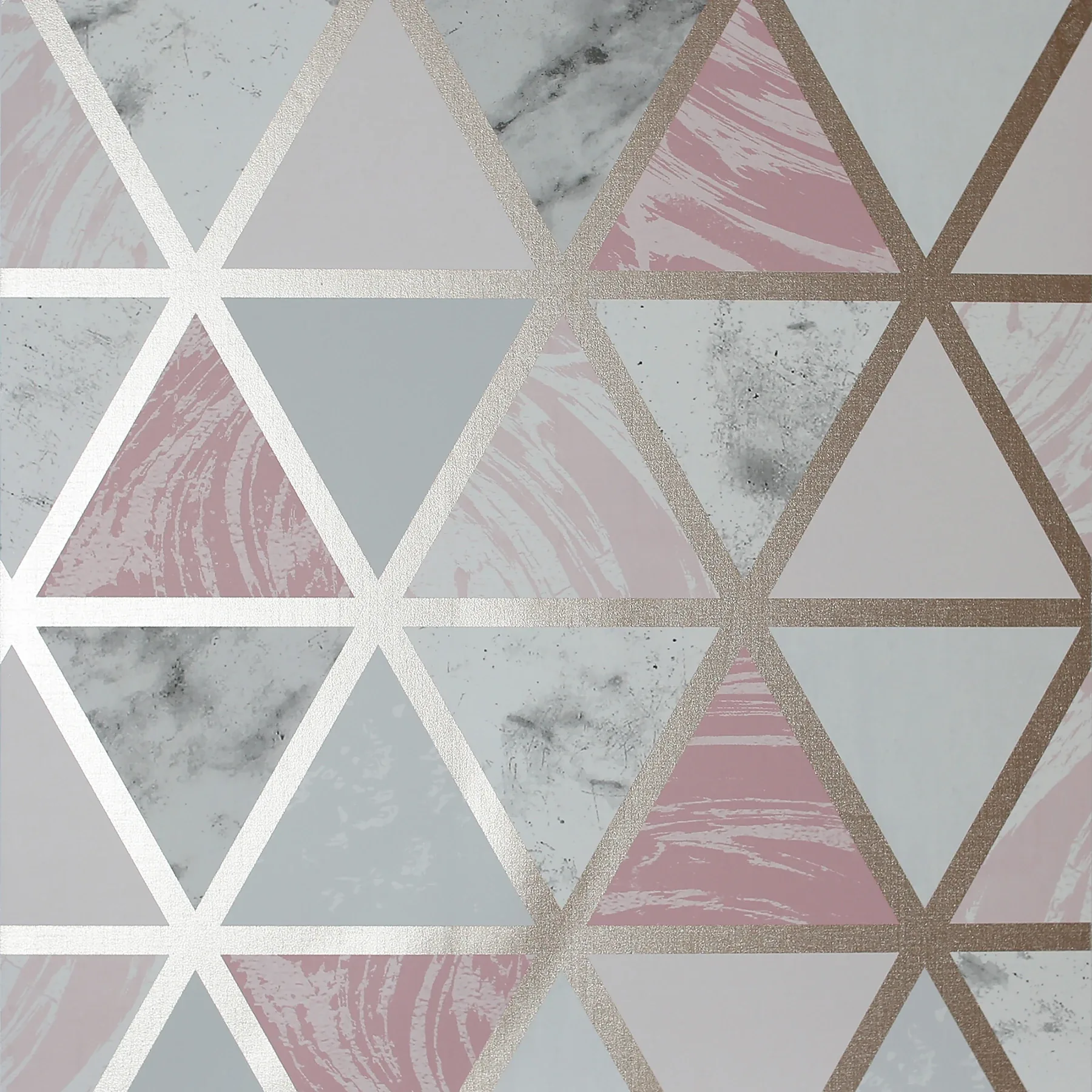 Brewster Home Fashions Marcy Pink Triangle Grid Wallpaper - SKU AH692205
