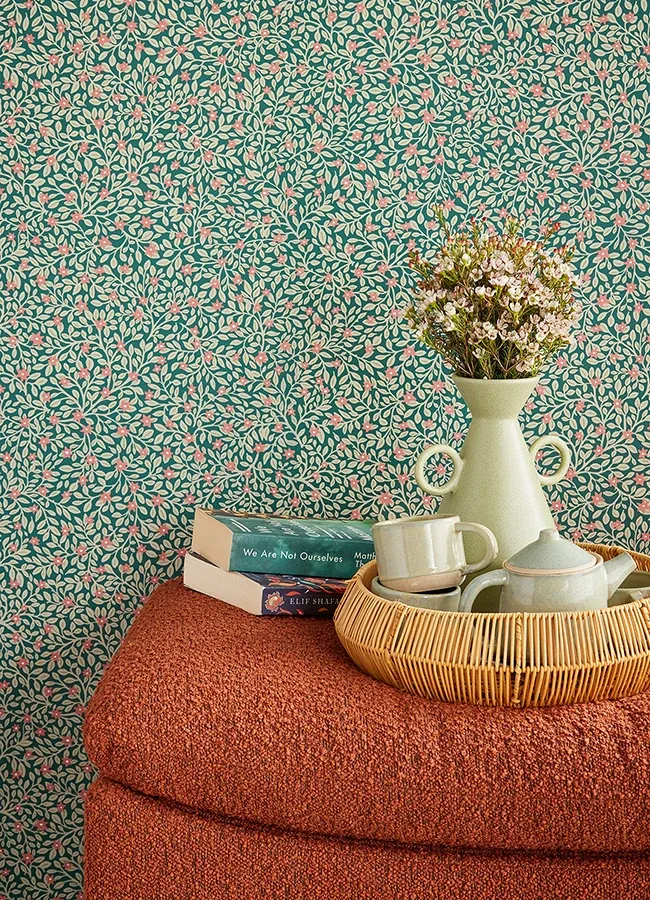 Brewster Home Fashions Marguerite Indigo Floral Wallpaper | Wallpaper Twins Brewster Home Fashions Marguerite Indigo Floral Wallpaper - SKU 316056