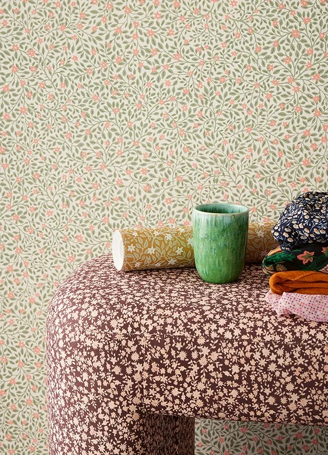 Brewster Home Fashions Marguerite Light Green Floral Wallpaper | Wallpaper Twins Brewster Home Fashions Marguerite Light Green Floral Wallpaper - SKU 316050
