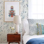 Brewster Home Fashions Mariko Blue Botanical Wallpaper - SKU UW25885