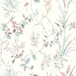 Brewster Home Fashions Mariko Blue Botanical Wallpaper - SKU UW25886