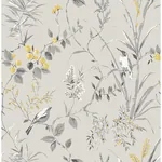 Brewster Home Fashions Mariko Grey Botanical Wallpaper | Wallpaper Twins Brewster Home Fashions Mariko Grey Botanical Wallpaper - SKU M1551