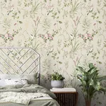 Brewster Home Fashions Mariko Neutral Botanical Wallpaper - SKU M1855